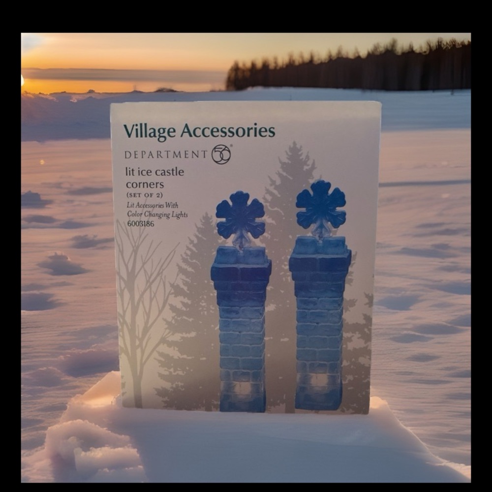 Department 56 Lit Ice Castle Corners - Blue and White